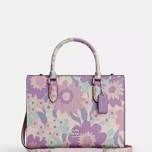 COACH Maggie Small Tote Bag With Floral